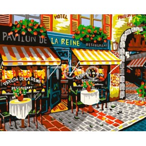 Парижский ресторанчик Раскраска картина по номерам акриловыми красками на холсте Iteso