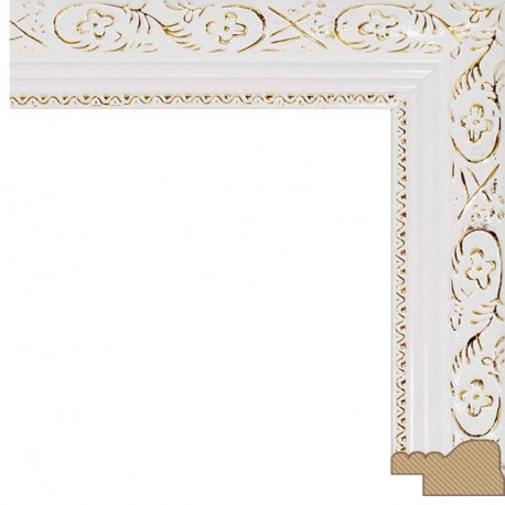 Antique (белый) Рамка багетная для картины на подрамнике и на картоне