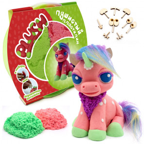 В наборе Пластилин пушистый Plush розовый и зеленый Набор для лепки PL02201801