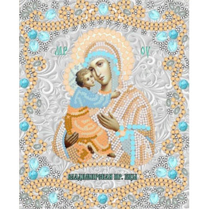  Богородица Владимирская Канва с рисунком для вышивки бисером Конек 7124
