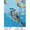 Количество цветов и сложность Весенняя птица Раскраска картина по номерам на холсте A480