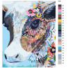 схема Корова в узорах Раскраска картина по номерам на холсте