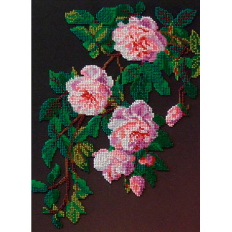  Розовые розы Набор для вышивания бисером GALLA COLLECTION Л328
