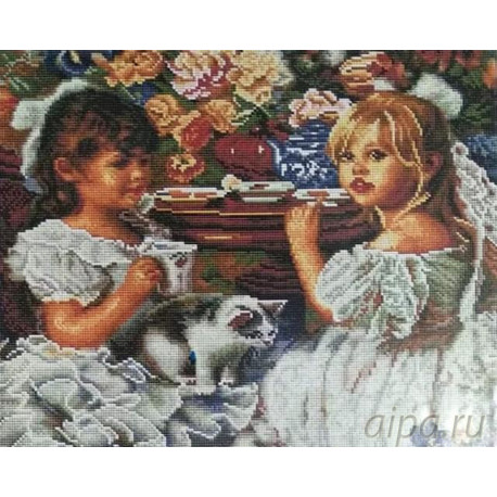 Чаепитие Алмазная мозаика вышивка на подрамнике Painting Diamond