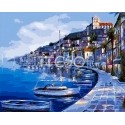 Ночной берег Монте-Карло Раскраска (картина) по номерам на холсте Iteso