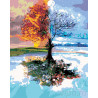  Дерево и времена года Раскраска картина по номерам на холсте KTMK-FT07n