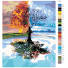 Раскладка Дерево и времена года Раскраска картина по номерам на холсте KTMK-FT07n
