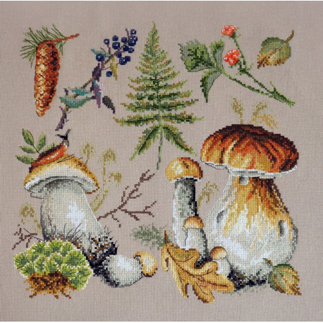 Белые грибы Набор для вышивания Марья Искусница
