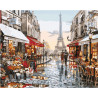  Окно в Париж Алмазная мозаика вышивка на подрамнике Molly  KM0151