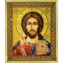 Икона Господь Вседержитель Картина из страз по номерам с рамкой Набор Чаривна Мить