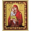 Икона Божья Матерь Почаевская Картина из страз по номерам с рамкой Набор Чаривна Мить