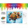 Разноцветные ромашки Раскраска картина по номерам на картоне Белоснежка