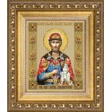 Икона великий князь Дмитрий Донской Картина из страз по номерам с рамкой Набор Чаривна Мить