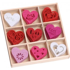 Сердечки Набор из фетра декоративные элементы для скрапбукинга, кардмейкинга cArt-Us