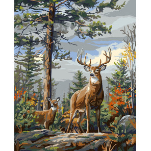 Внешний вид коробки Гордые олени Standing Proud Раскраска картина по номерам Plaid