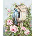 Птичий дом и розы Набор для вышивания Luca-S