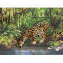 Леопард у воды Набор для вышивания Риолис