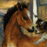 Фрагмент Жеребенок и щенок Набор для вышивания Риолис 0052РТ