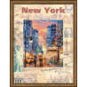 Фрагмент Города мира. Нью-Йорк Набор для вышивания Риолис 0025 РТ