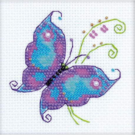  Чудесная бабочка Набор для вышивания бисером Риолис 1264