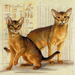 В рамке Абиссинские кошки Набор для вышивания Риолис 1671