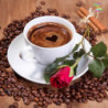 Кофе и красная роза Алмазная вышивка мозаика Алмазное Хобби