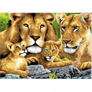 Семейство львов Алмазная вышивка мозаика Алмазное Хобби