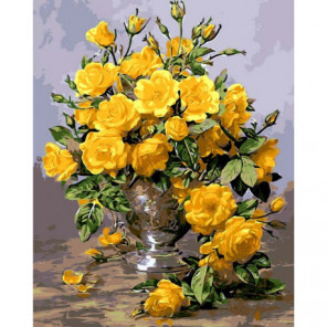 Желтые розы Алмазная вышивка мозаика Алмазное Хобби