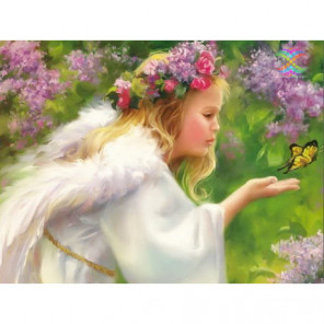 Ангел и бабочка Алмазная вышивка мозаика Алмазное Хобби