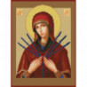 Богородица Семистрельная Алмазная вышивка мозаика Алмазное Хобби
