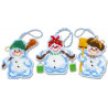 Снеговички Набор для вышивания новогодних игрушек Риолис