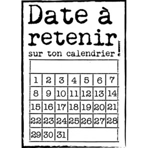 Календарь Деревянный штамп для оттисков Aladine