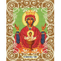 Богородица Неупиваемая Чаша Канва с рисунком для вышивки бисером Божья коровка