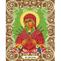 Богородица Семистрельная Канва с рисунком для вышивки бисером Божья коровка