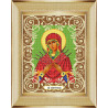 В рамке Богородица Семистрельная Канва с рисунком для вышивки бисером Божья Коровка 0054