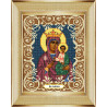 В рамке Богородица Юровичская Канва с рисунком для вышивки бисером Божья Коровка 0045