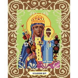  Богородица Неувядаемый цвет Канва с рисунком для вышивки бисером Божья Коровка 0042