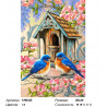 Количество цветов и сложность Птицы у скворечника Раскраска по номерам на холсте Molly KH0325