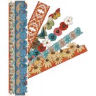 Цветы и бабочки Ленты бумажные для скрапбукинга, кардмейкинга K&Company