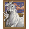  Белая лошадь Алмазная вышивка мозаика на подрамнике 3D TSGJ1037