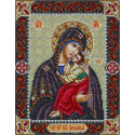 Святая Богородица Ярославская Набор для частичной вышивки бисером Паутинка