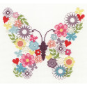 Цветочная бабочка Набор для вышивания Bothy Threads