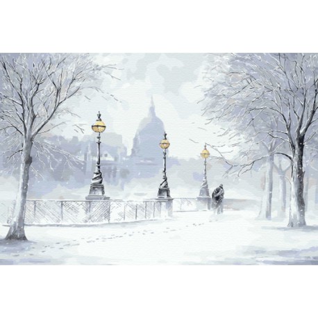 Пейзаж Раскраска зима