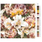 Схема Розы и лилии Раскраска картина по номерам на холсте F14