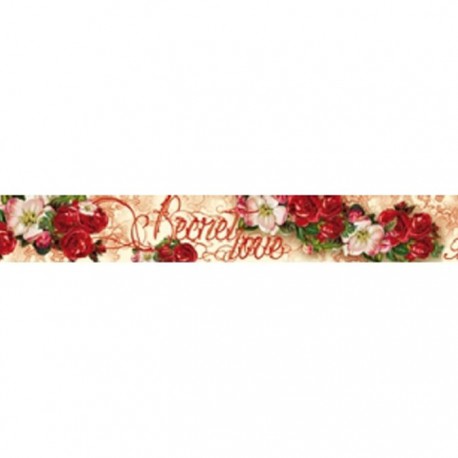 Любовь и красные розы Скотч декоративный для скрапбукинга Stamperia