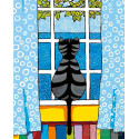 Весна за окном Раскраска картина по номерам на холсте
