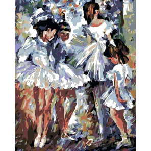 Раскладка Юные балерины Раскраска картина по номерам на холсте LA48