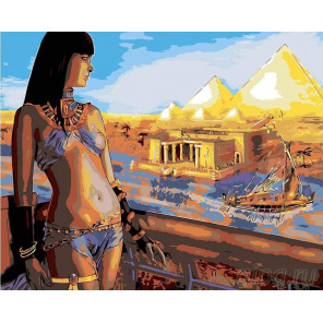 Раскладка Египетская красотка Раскраска картина по номерам на холсте RA025