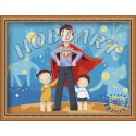 Мой папа - супермен Раскраска по номерам на холсте Hobbart