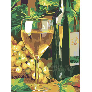  Белое вино Раскраска картина по номерам на холсте N01